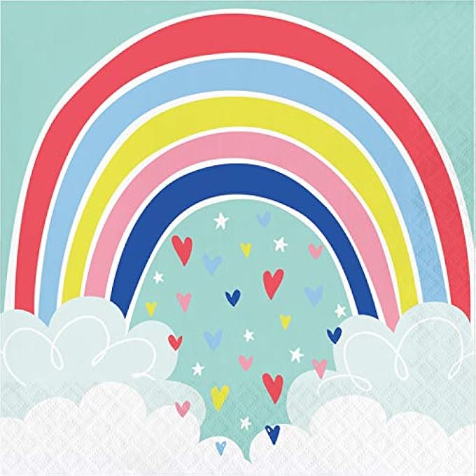 OVER THE RAINBOW LUNCHEON NAPKINS 16-PIECE - Image 1